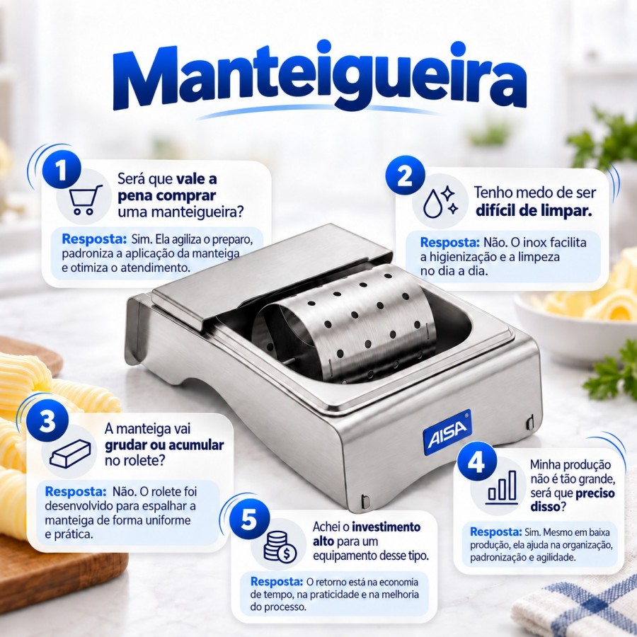 Manteigueira Para Hamburgueria 1,0 Litro - Aisa
